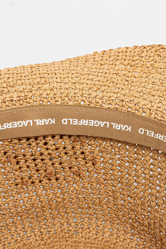 Karl Lagerfeld kapelusz słomkowy damski K/AUTOGRAPH beżowy B2W33025