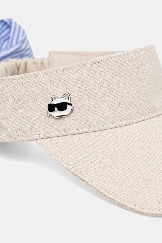 Karl Lagerfeld daszek damski bawełniany IKON B2W33056 beżowy SS26