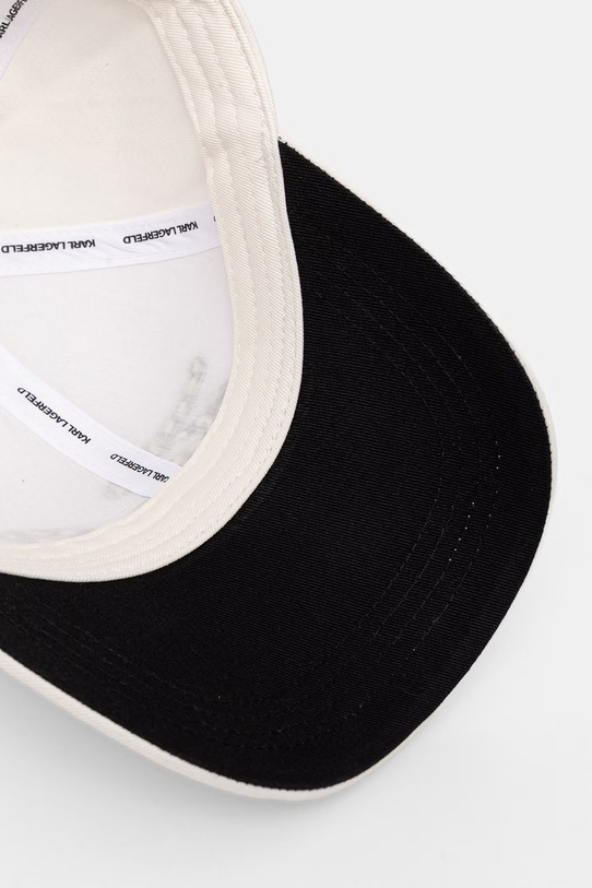 Karl Lagerfeld czapka z daszkiem damska bawełniana K/SIGNATURE beżowy B2W33021