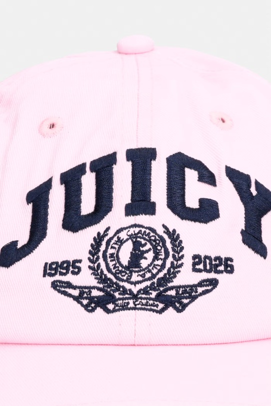 Juicy Couture czapka z daszkiem damska bawełniana CREST CAP JCAWH126708 różowy SS26