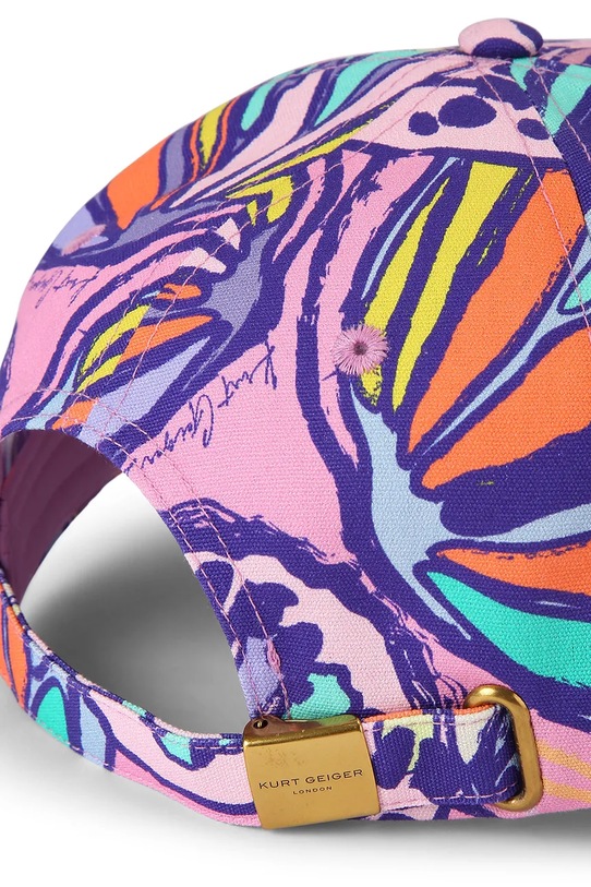 Akcesoria Kurt Geiger London czapka z daszkiem damska bawełniana Kensington 5652653609 granatowy