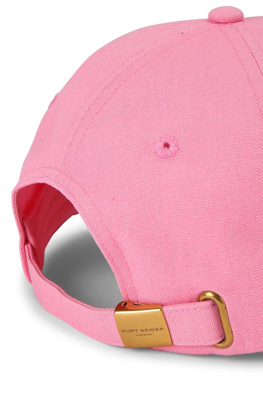Akcesoria Kurt Geiger London czapka z daszkiem damska bawełniana 5629998499 różowy