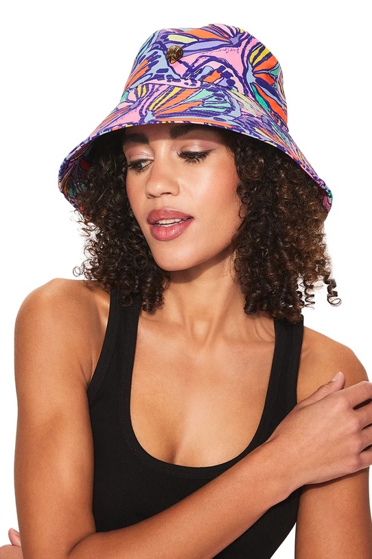 Kurt Geiger London bucket hat damski bawełniany Kensington multicolor 5630753609