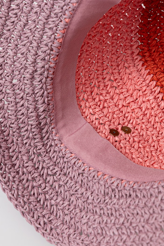 Kurt Geiger London kapelusz damski Kurt Raffia Bucket Hat pomarańczowy 5632157449