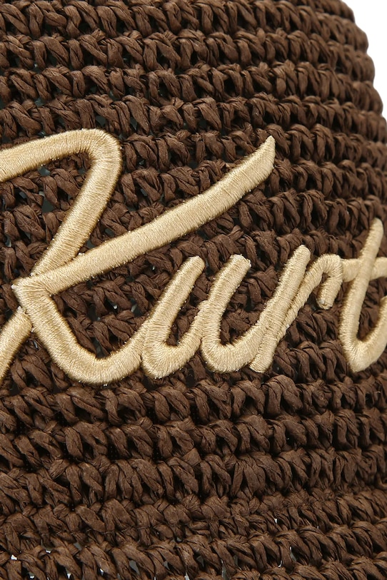 Akcesoria Kurt Geiger London kapelusz słomkowy damski Kurt Raffia Bucket Hat 5631230449 brązowy