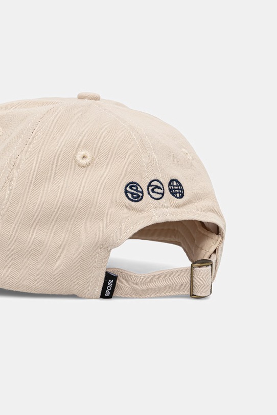 Akcesoria Rip Curl czapka z daszkiem damska bawełniana CAMPUS CAP 077WHE beżowy