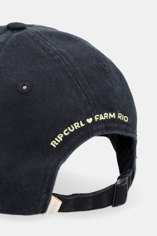 Akcesoria Rip Curl czapka z daszkiem damska bawełniana CARIOCA 07QWHE czarny