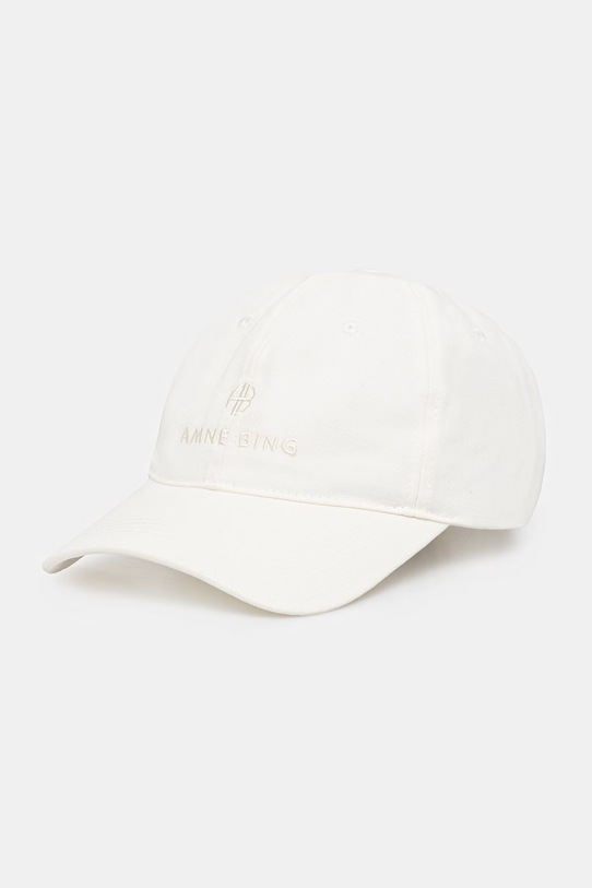 Anine Bing Jeremy czapka bejsbolowa bawełniana damska beżowy A.12.9084.