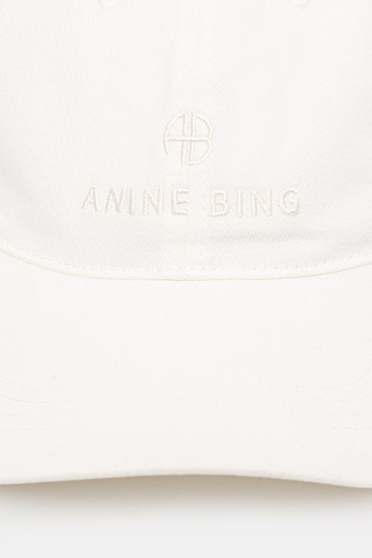 Anine Bing Jeremy czapka bejsbolowa bawełniana damska A.12.9084. beżowy SS26