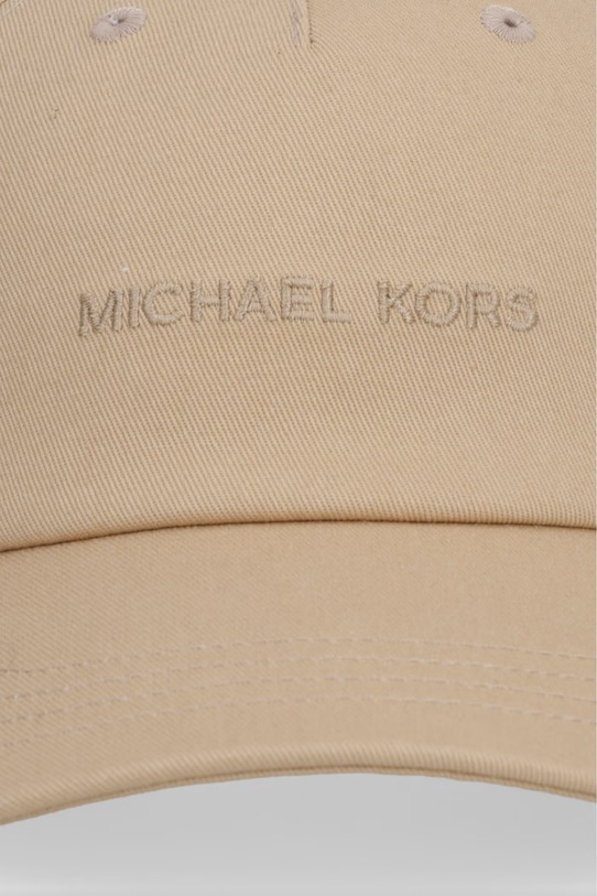 MICHAEL Michael Kors czapka z daszkiem damska bawełniana 29MKWC558509 beżowy SS26