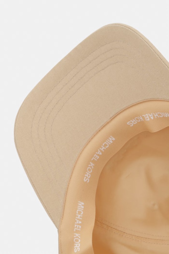 MICHAEL Michael Kors czapka z daszkiem damska bawełniana beżowy 29MKWC558509