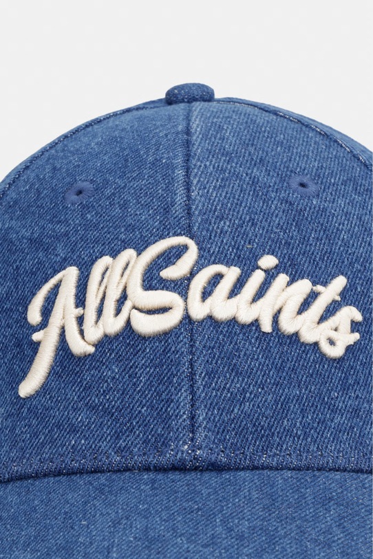 AllSaints czapka z daszkiem damska jeansowa 29W215XE niebieski SS26