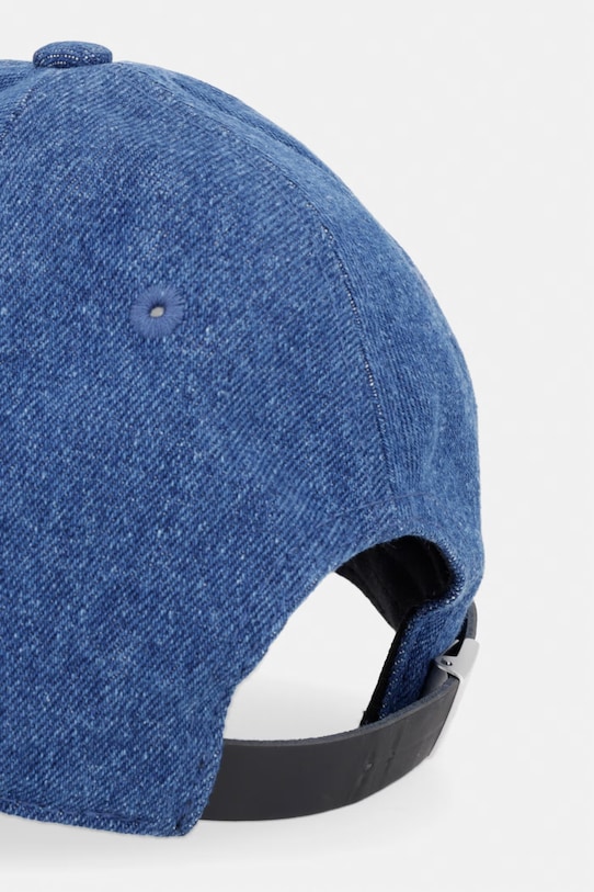 Akcesoria AllSaints czapka z daszkiem damska jeansowa 29W215XE niebieski