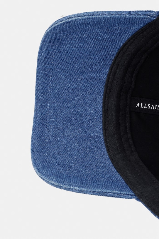 AllSaints czapka z daszkiem damska jeansowa niebieski 29W215XE