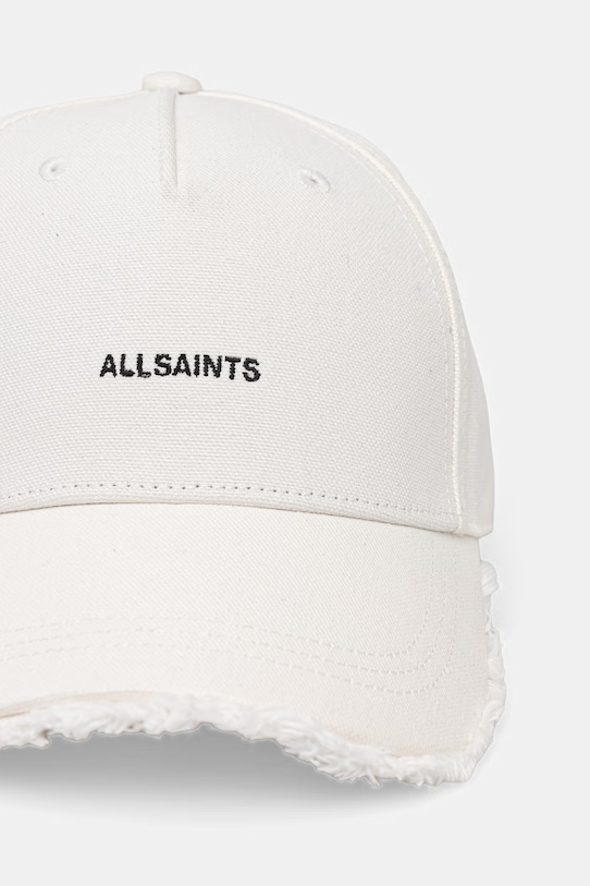 AllSaints baseball cap damska bawełniana 29W083XE biały SS26