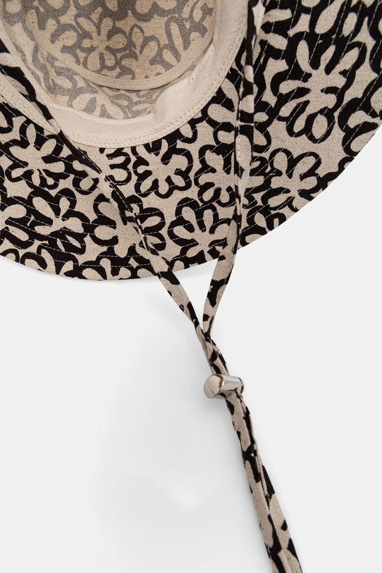 Akcesoria Marimekko kapelusz z szerokim rondem damski 095595 czarny