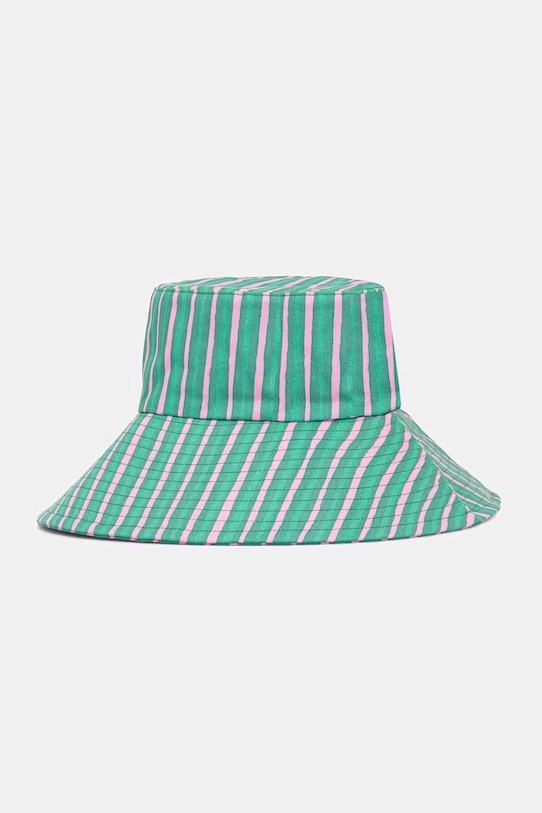 Marimekko kapelusz damski bawełniany turkusowy 095597