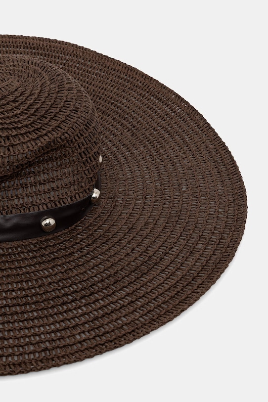 Akcesoria Liu Jo kapelusz z szerokim rondem damski VA6209.T9437 brązowy