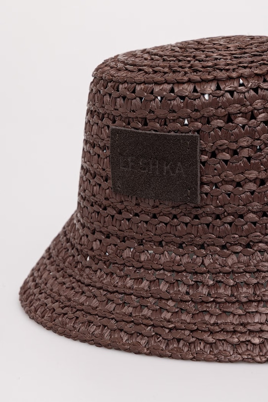 LE SH KA headwear slaměný klobouk dámský z viskózy Brown Bucket Hat BrownBucketHat hnědá SS26