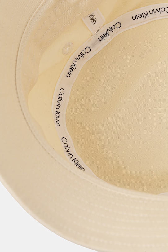 Calvin Klein Καπέλο bucket Γυναικείο βαμβακερό μπεζ LV04F5101G
