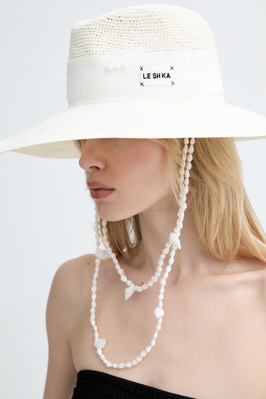 LE SH KA headwear klobúk so širokým okrajom dámsky pletený SEASHEEL LONDON SEASHEELLONDON