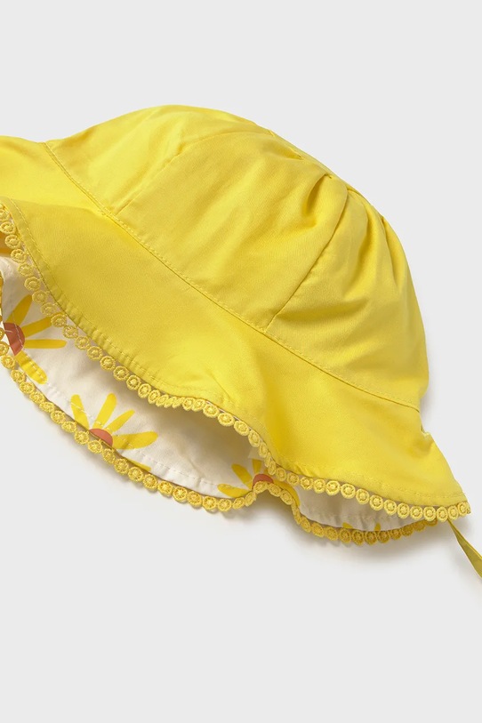 Κοριτσίστικα Αναστρέψιμο βαμβακερό παιδικό καπέλο Mayoral 10144.4K.Baby.PPY2 κίτρινο