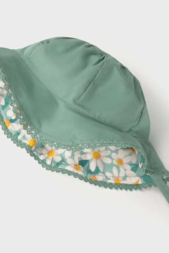 Dziewczynka Mayoral kapelusz dwustronny bawełniany dziecięcy 10144.4K.Baby.PPY2 turkusowy