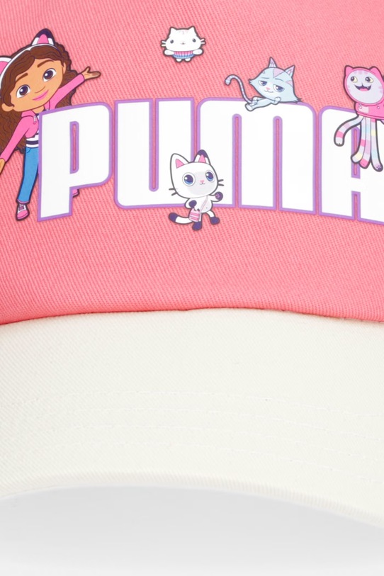 Puma czapka z daszkiem dziecięca bawełniana PUMA X GDH 26868 różowy SS26