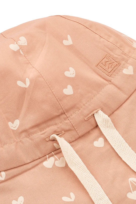 Dziewczynka Liewood czapka z daszkiem bawełniana dziecięca Gorm Reversible Sun Hat With Ears LW17698.G.PPY2 pomarańczowy