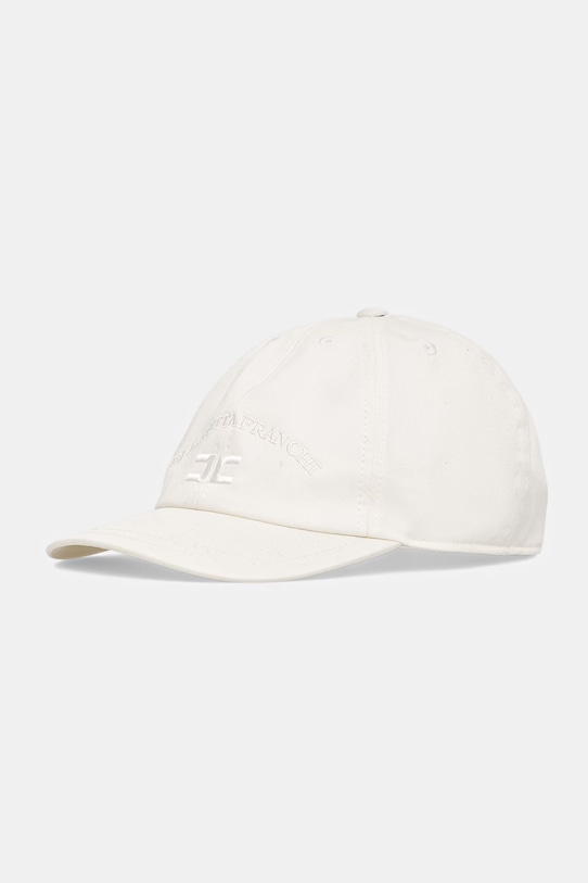 Elisabetta Franchi czapka z daszkiem bawełniana dziecięca bawełna beżowy EFCP033.C.CA033