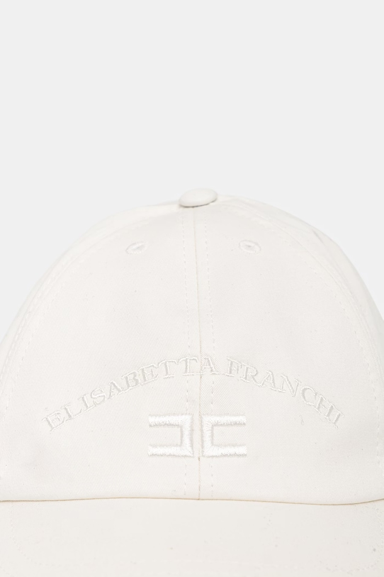 Elisabetta Franchi czapka z daszkiem bawełniana dziecięca EFCP033.C.CA033 beżowy SS26