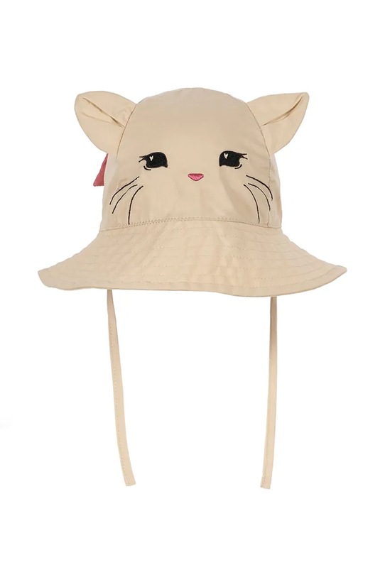 Dječji pamučni šešir Konges Sløjd VERBENA BOW KITTY SUN HAT KS105117.PPY2 bež SS26