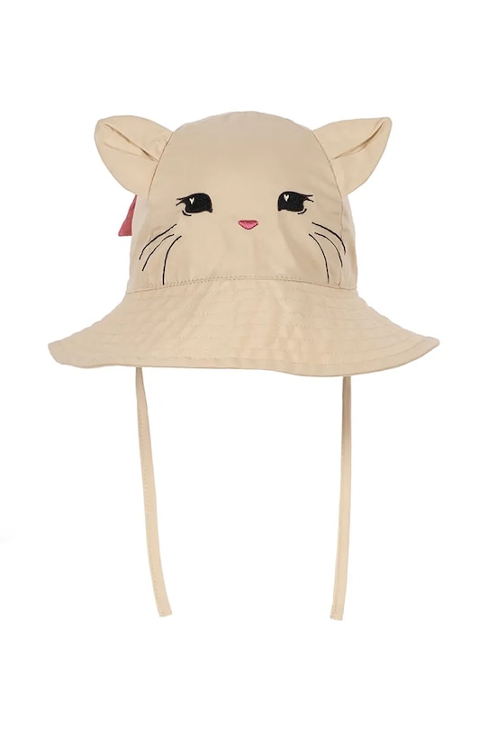 Dječji pamučni šešir Konges Sløjd VERBENA BOW KITTY SUN HAT KS105117.PPY2 bež SS26