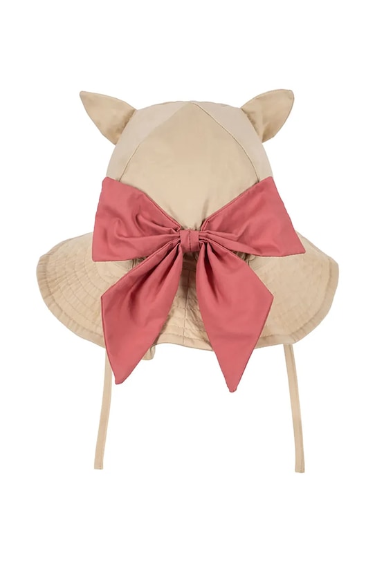 Djevojčice Dječji pamučni šešir Konges Sløjd VERBENA BOW KITTY SUN HAT KS105117.PPY2 bež
