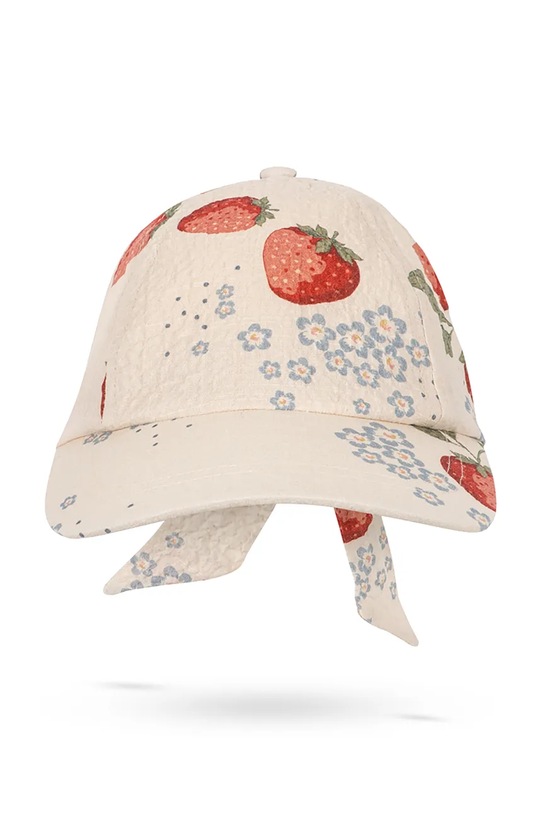 Konges Sløjd czapka z daszkiem dziecięca bawełniana AVA BOW CAP GOTS KS104648.PPY2 beżowy SS26