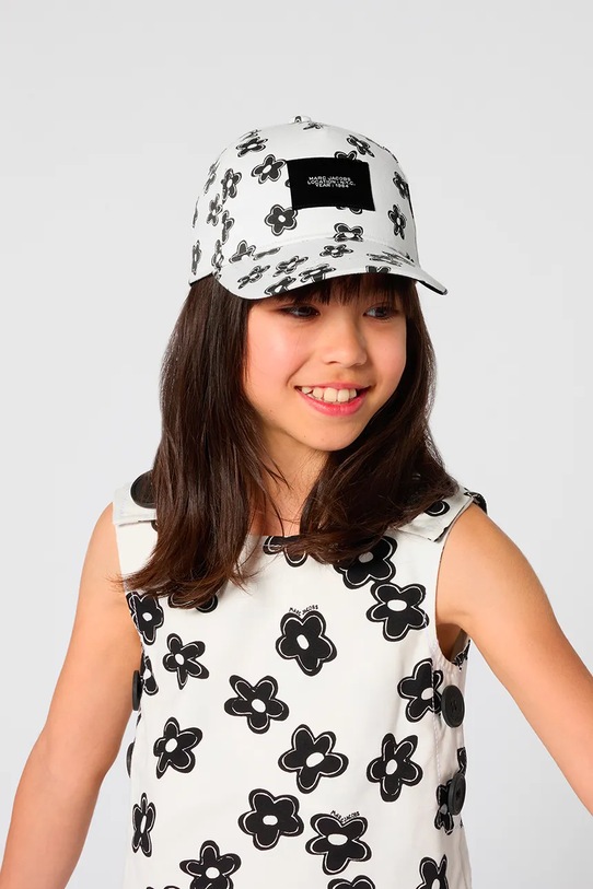 Pamučna kapa sa šiltom za bebe Marc Jacobs pamuk bež W60839