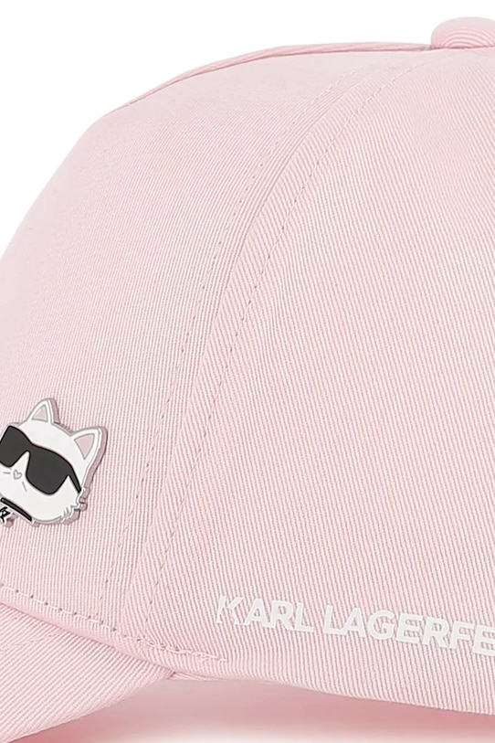 Pamučna kapa sa šiltom za bebe Karl Lagerfeld Z31196.58 roza