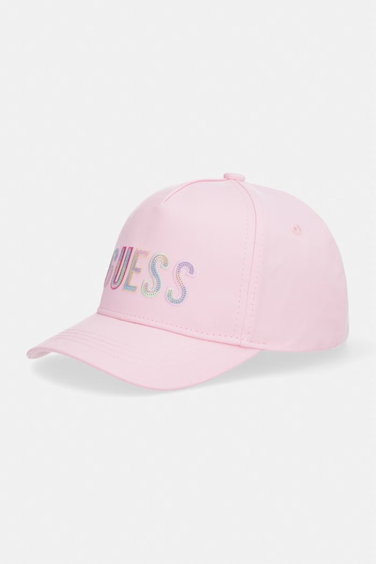 Guess czapka z daszkiem dziecięca bawełniana różowy J6GZ07.WO08O.PPY2.M