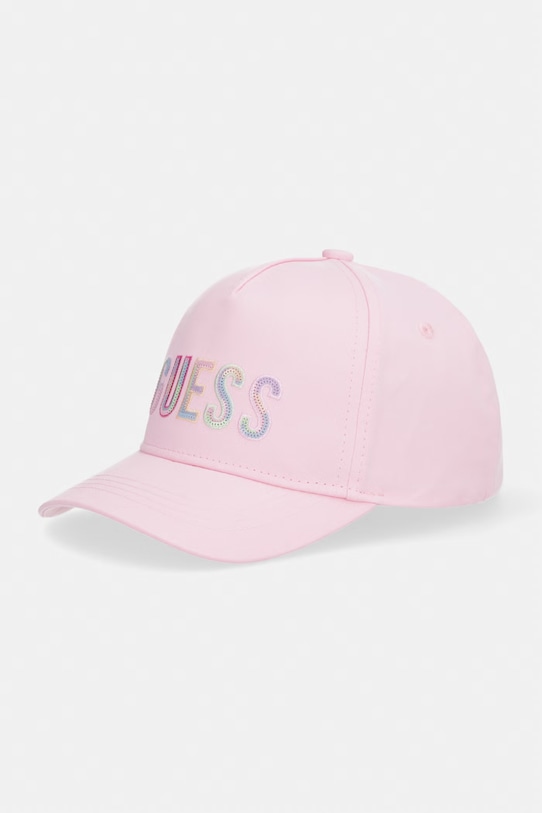 Guess czapka z daszkiem dziecięca bawełniana różowy J6GZ07.WO08O.PPY2.M