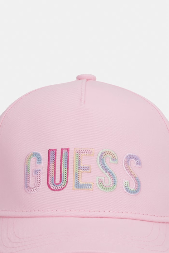 Guess czapka z daszkiem dziecięca bawełniana J6GZ07.WO08O.PPY2.M różowy SS26
