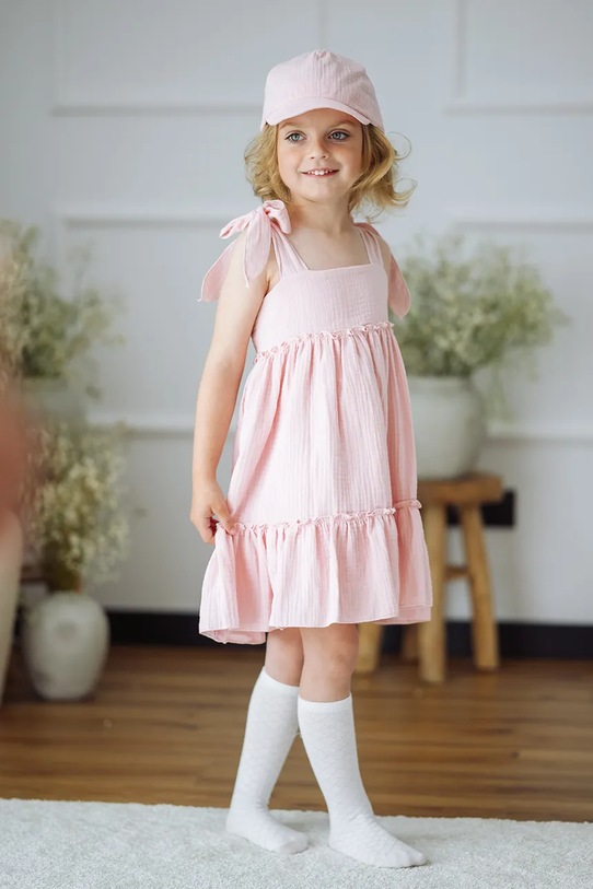 Jamiks čiapka so šiltom detská bavlnená BINI BINI.or.Nak.gl.JLI118.G ružová