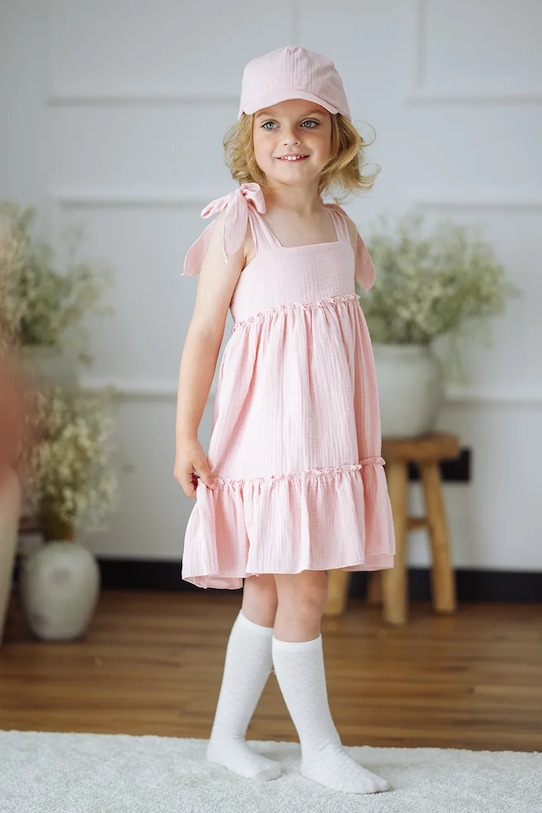 Jamiks čiapka so šiltom detská bavlnená BINI BINI.or.Nak.gl.JLI118.G ružová