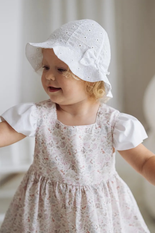 Dziewczynka Jamiks kapelusz dziecięcy bawełniany CANDELLINA CANDELLINA.N.g.JLI137.G biały