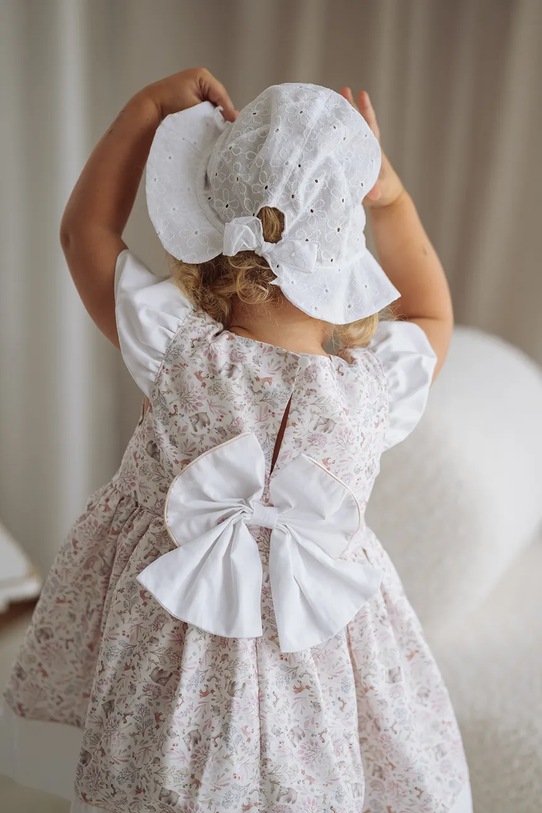 Jamiks kapelusz dziecięcy bawełniany CANDELLINA CANDELLINA.N.g.JLI137.G biały