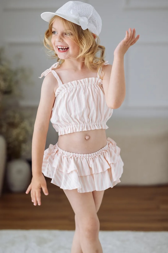 Jamiks Καπέλο με γείσο βρεφικό βαμβακερό CHISPITA λευκό CHISPITA.Na.gl.JLI099.G