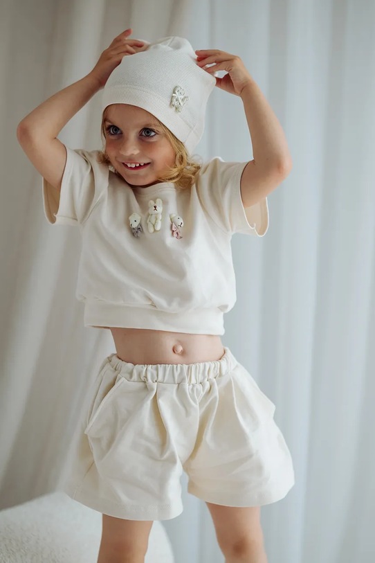 Dziewczynka Jamiks czapka dziecięca FELIMA FELIMA.Nak.glo.JWI115.G beżowy