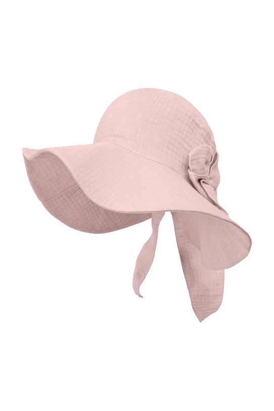 Jamiks klobúk so širokým okrajom detský bavlnený MILOA ružová MILOA.or.Na.gl.JLI101.G