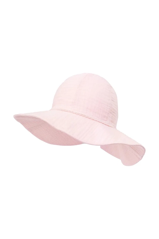 Jamiks kapelusz z szerokim rondem dziecięcy bawełniany NOKKA NOKKA.o.Na.glo.JLI102.G różowy SS26