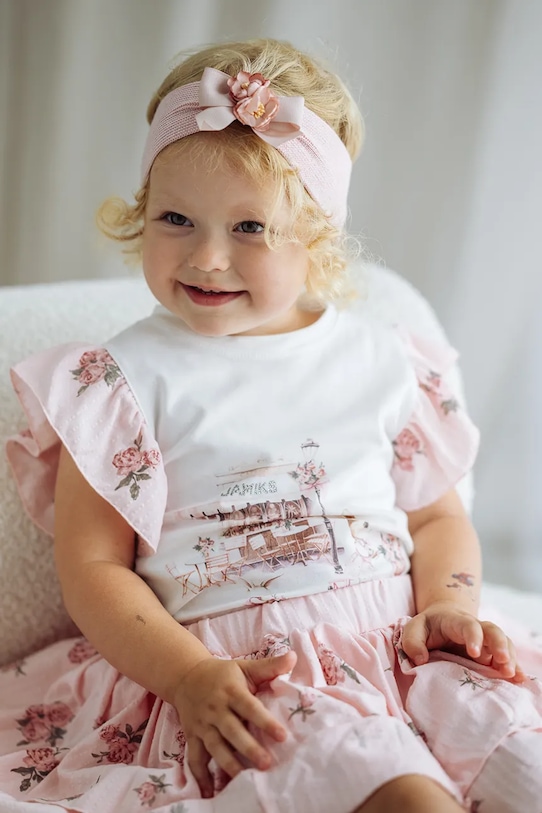 Jamiks opaska na głowę dziecięca POMPELINA różowy POMPELINA.Opas.JWI094.G