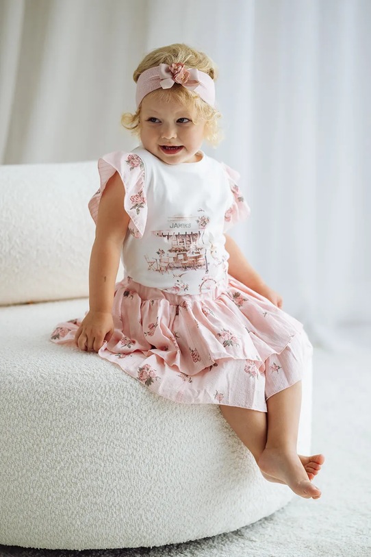 Dziewczynka Jamiks opaska na głowę dziecięca POMPELINA POMPELINA.Opas.JWI094.G różowy